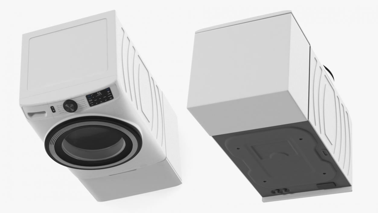 3D Modern Washing Machine White model