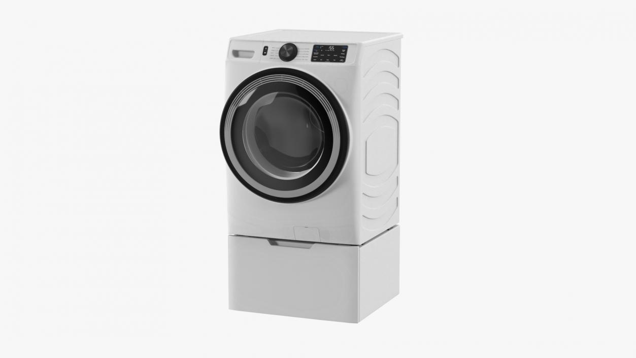 3D Modern Washing Machine White model