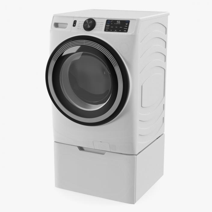 3D Modern Washing Machine White model