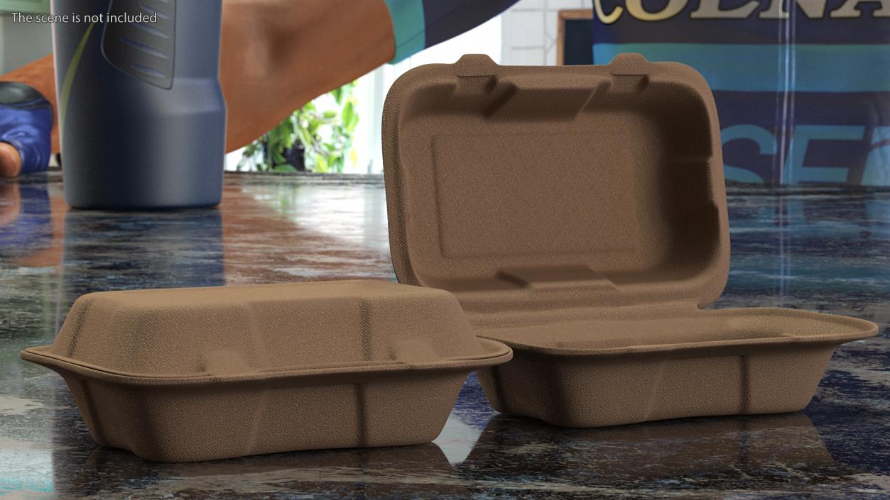 Biodegradable Lunch Box Set 3D