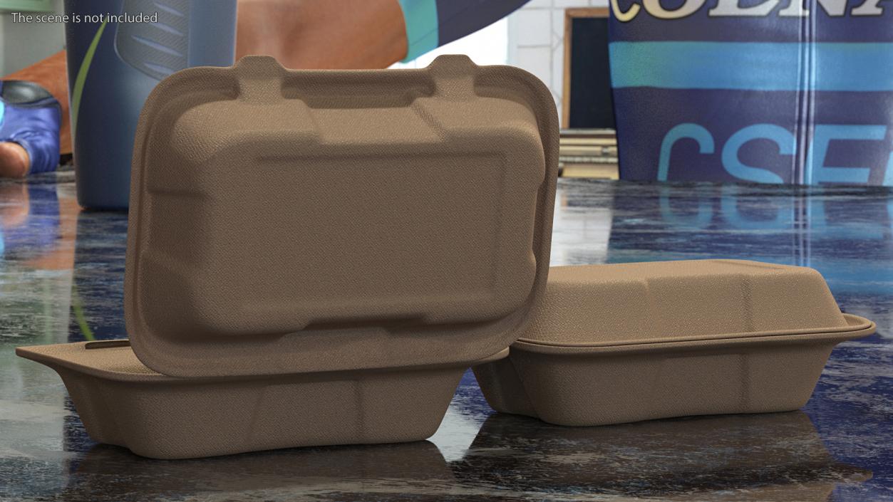 Biodegradable Lunch Box Set 3D