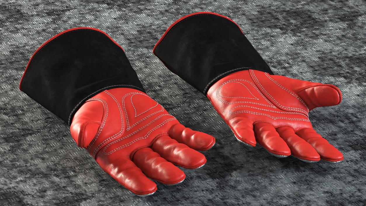 3D Heat Resistant Welding Gloves Rigged