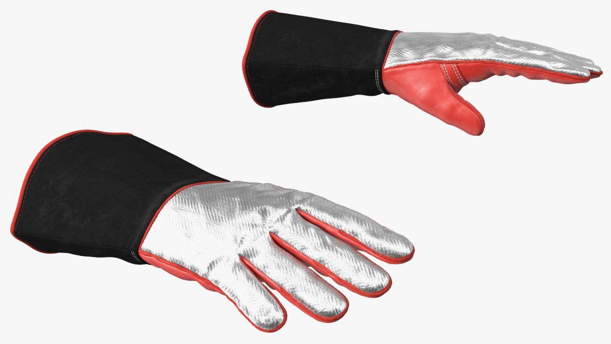 3D Heat Resistant Welding Gloves Rigged