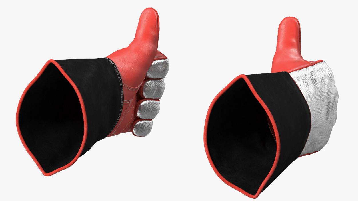 3D Heat Resistant Welding Gloves Rigged