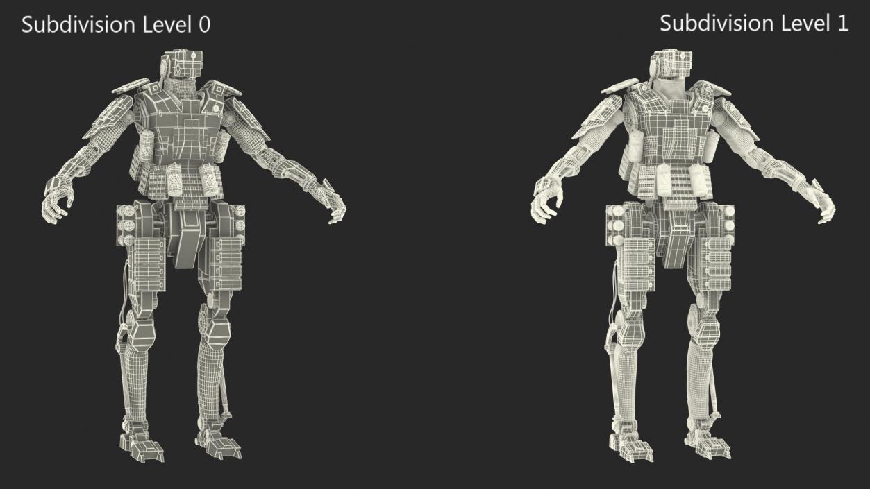 3D Armored Robot Soldier Rigged model