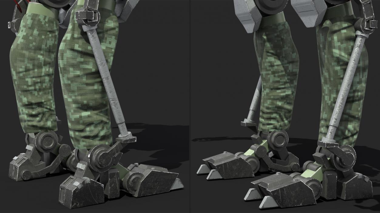 3D Armored Robot Soldier Rigged model