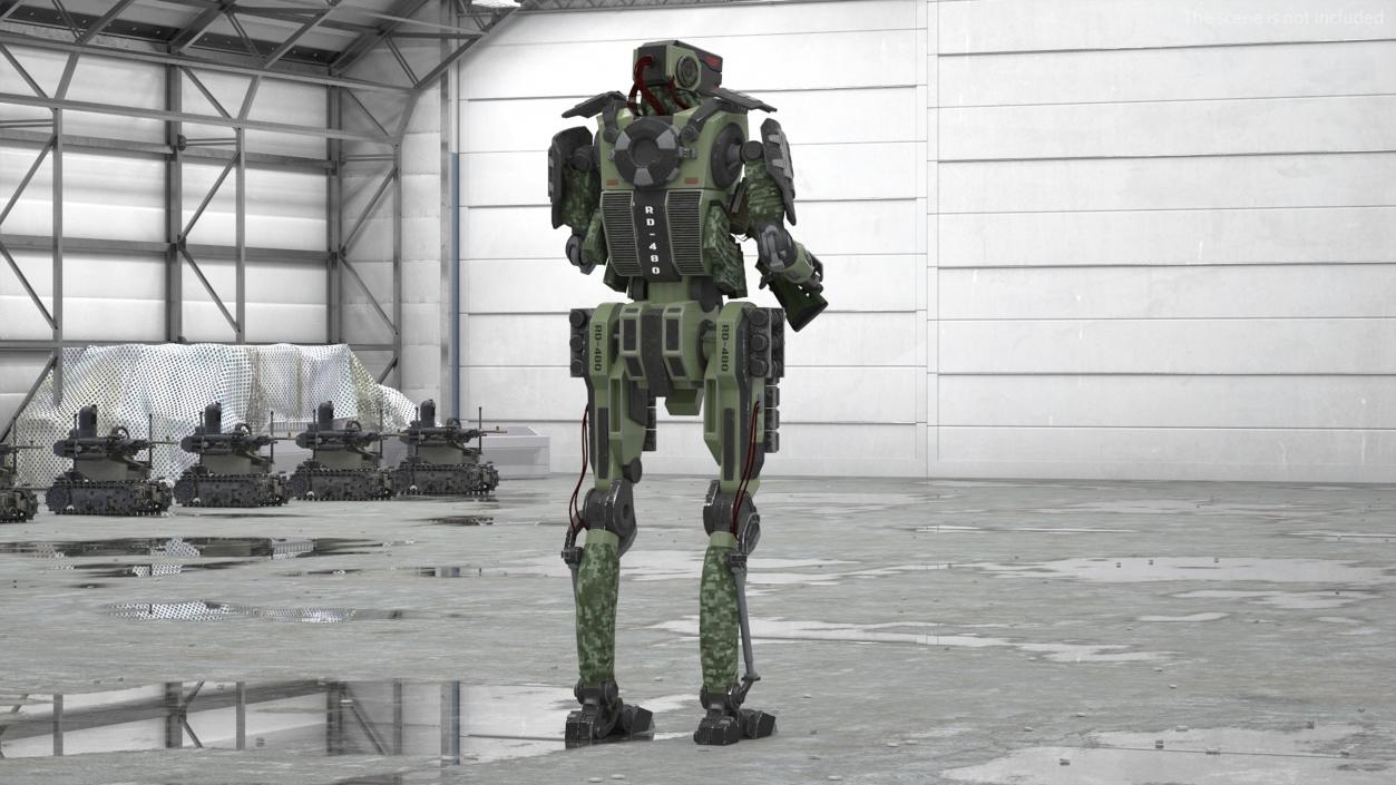 3D Armored Robot Soldier Rigged model