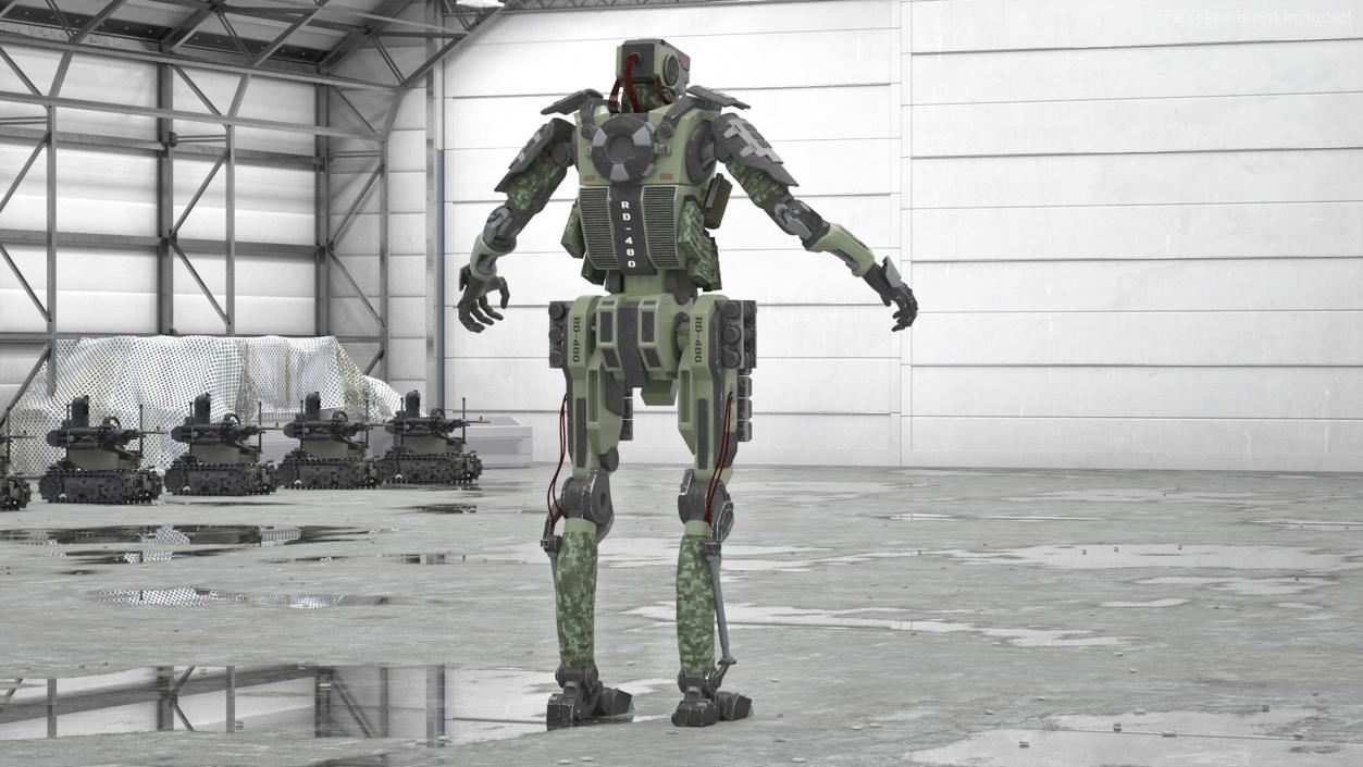 3D Armored Robot Soldier Rigged model