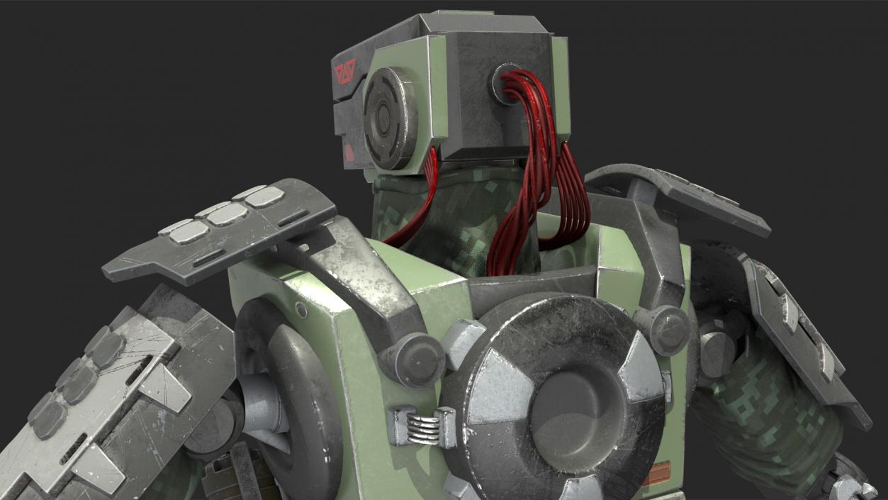 3D Armored Robot Soldier Rigged model