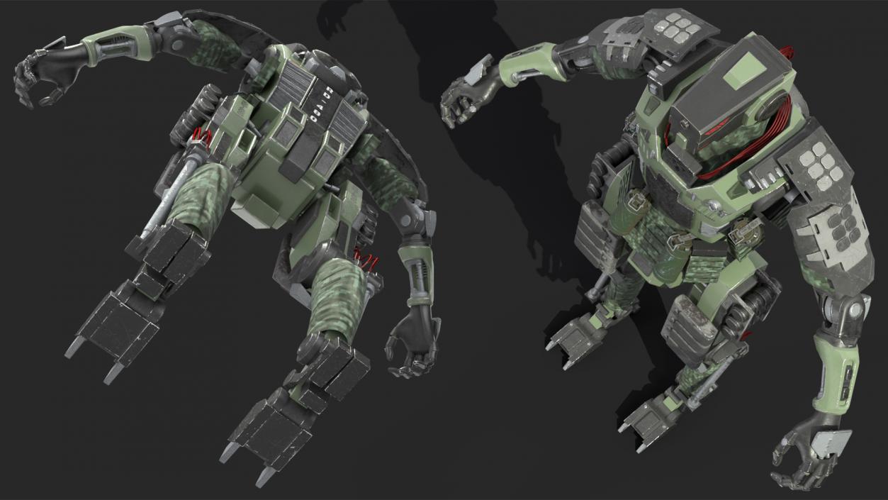 3D Armored Robot Soldier Rigged model