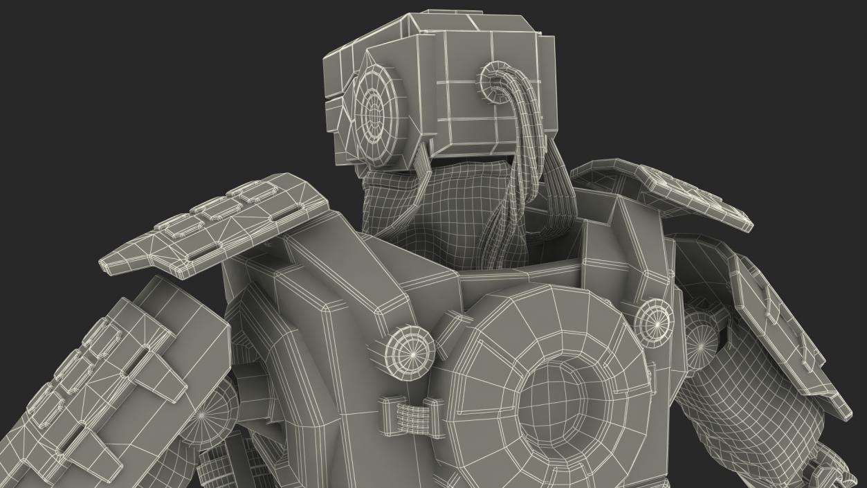 3D Armored Robot Soldier Rigged model