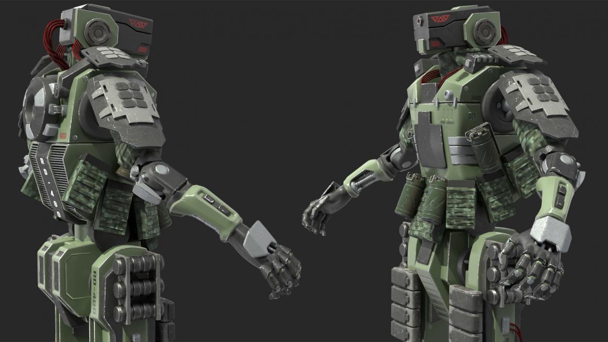 3D Armored Robot Soldier Rigged model