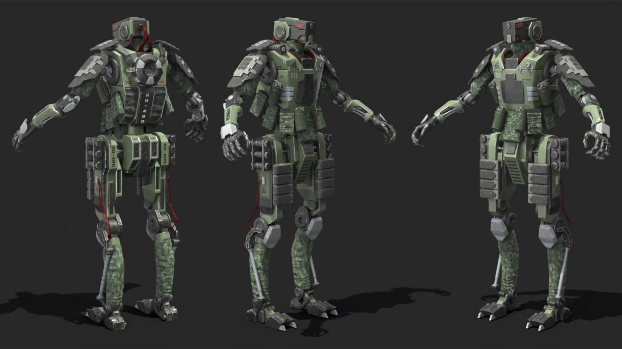 3D Armored Robot Soldier Rigged model