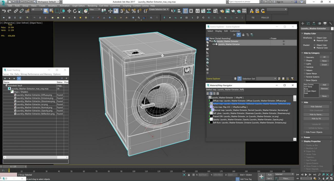 Laundry Washer-Extractor 3D model