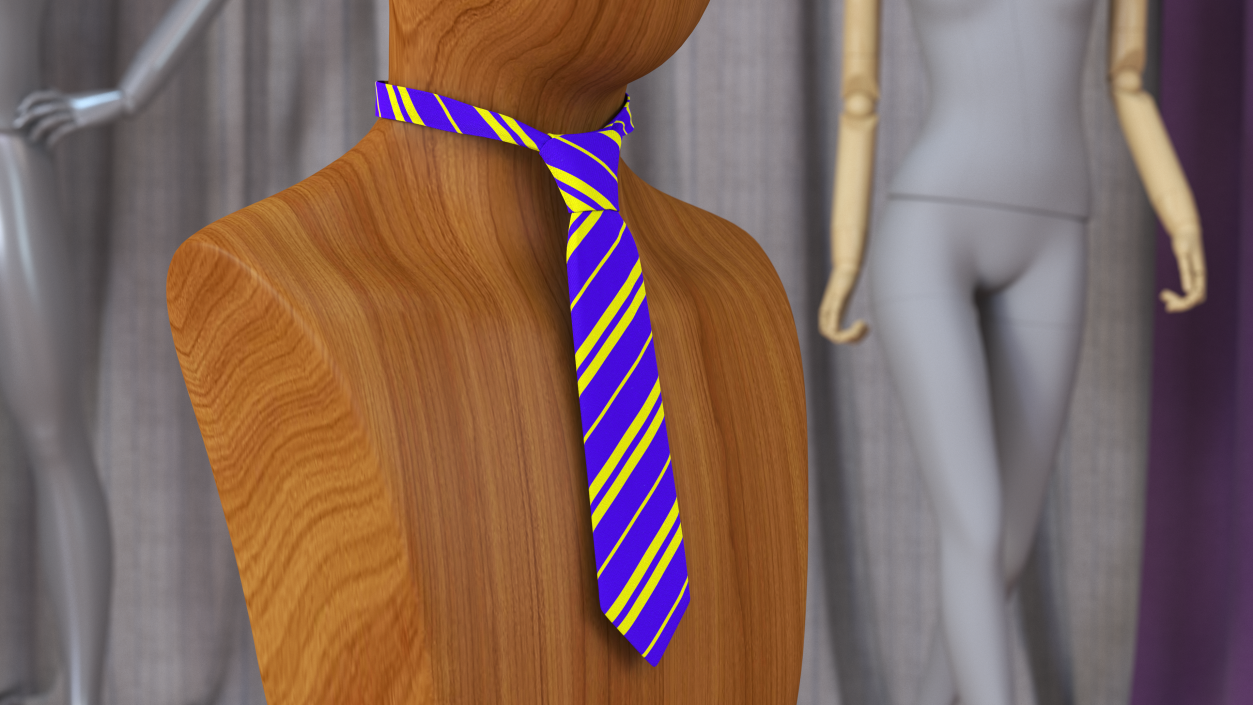 3D Striped Necktie Fashion Accessory model