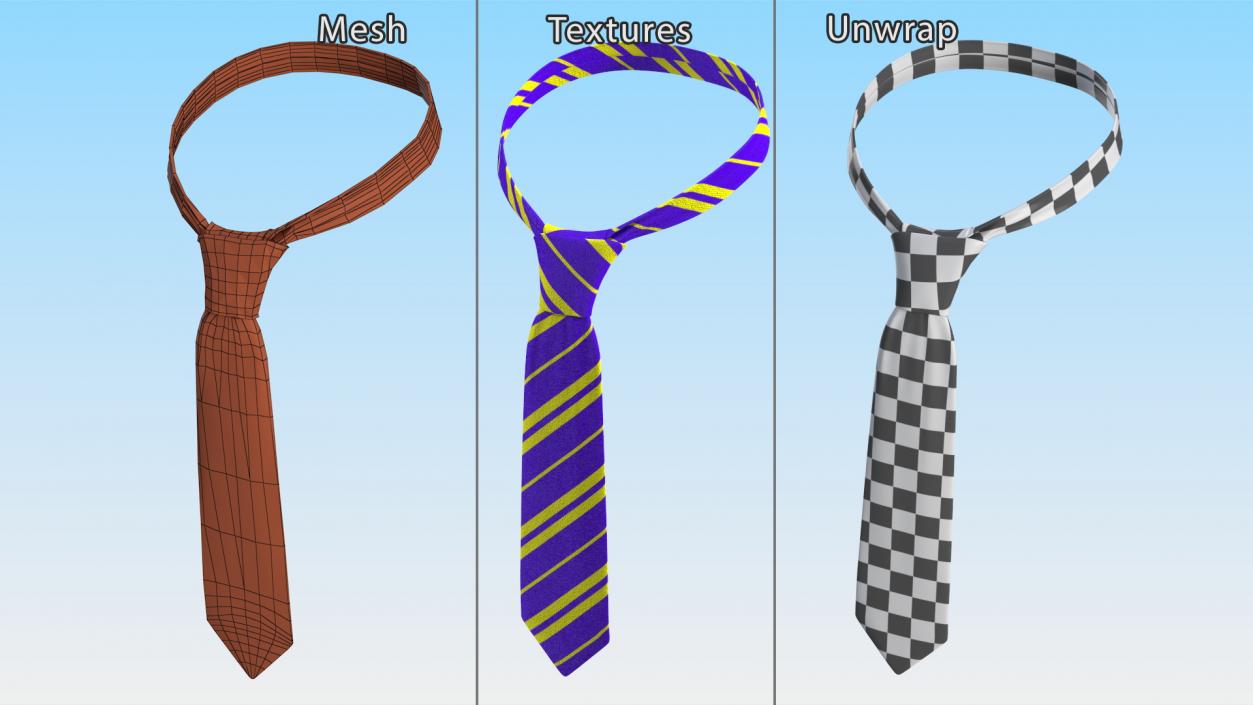 3D Striped Necktie Fashion Accessory model