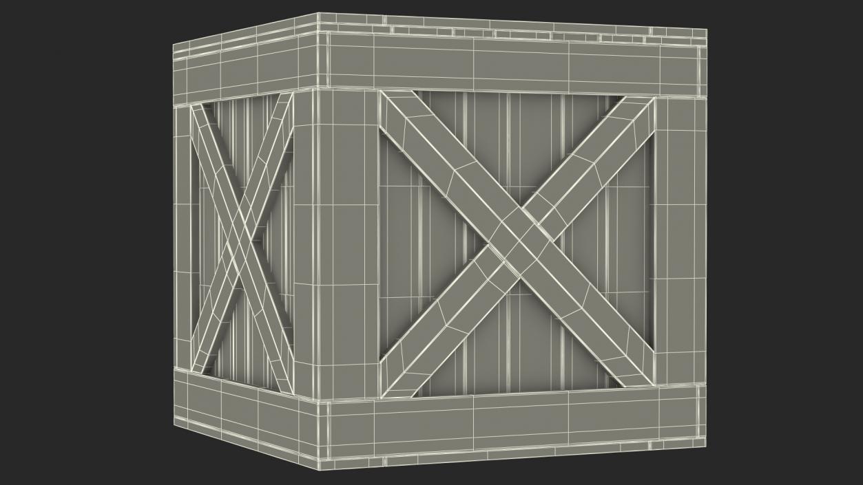 3D model Old Wooden Shipping Crate