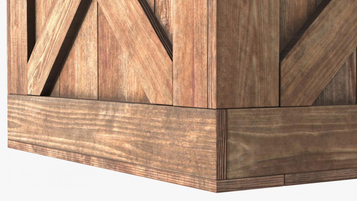 3D model Old Wooden Shipping Crate