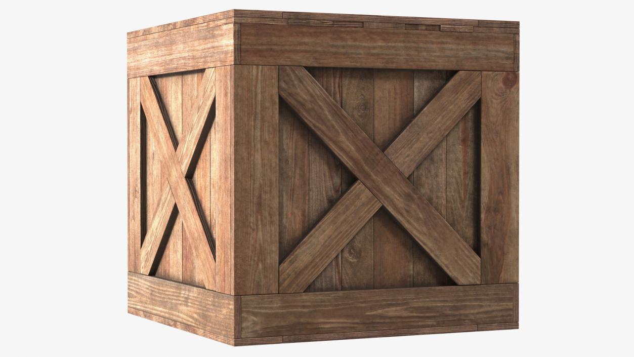 3D model Old Wooden Shipping Crate