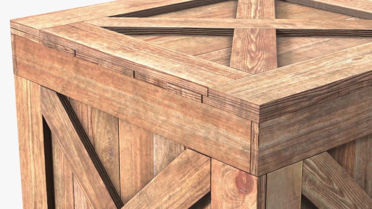 3D model Old Wooden Shipping Crate