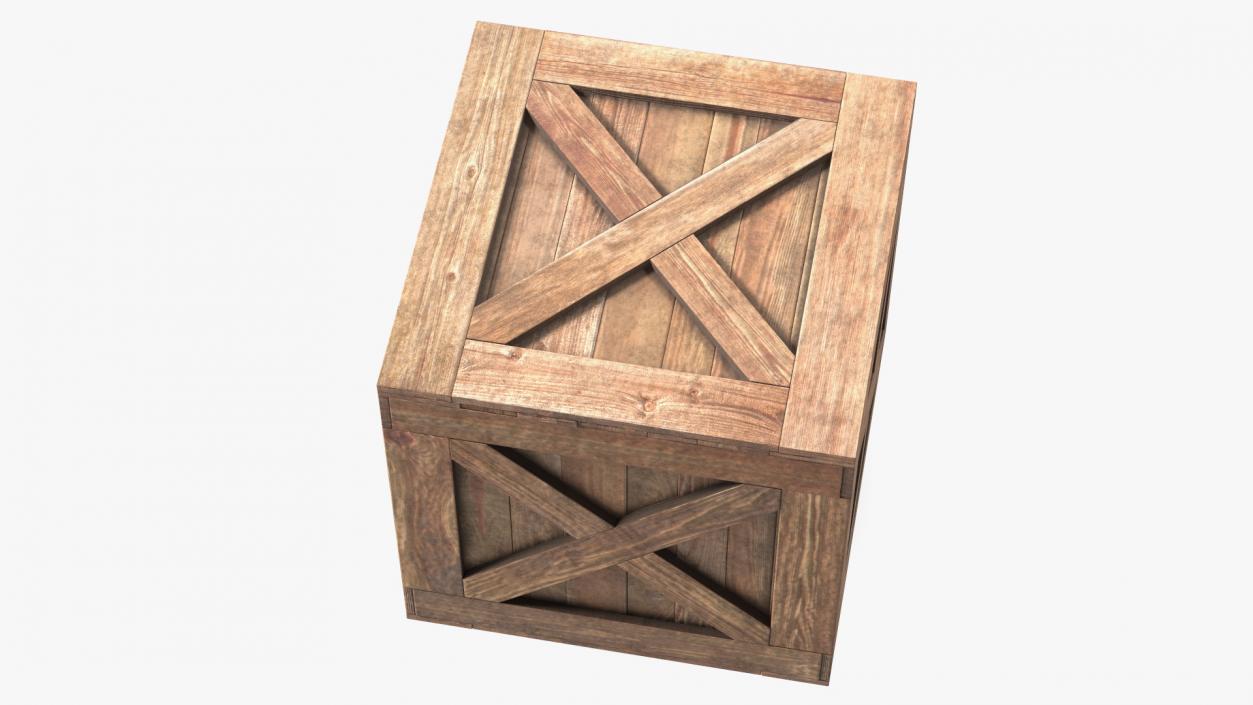 3D model Old Wooden Shipping Crate