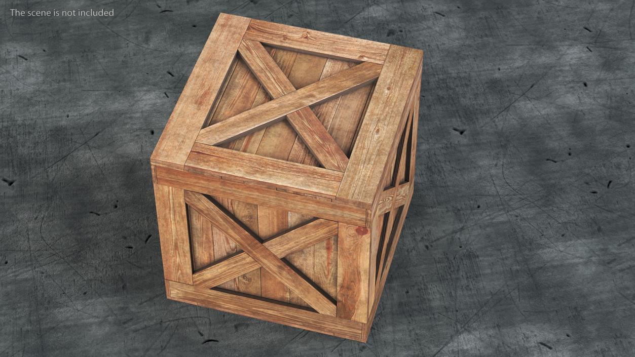 3D model Old Wooden Shipping Crate