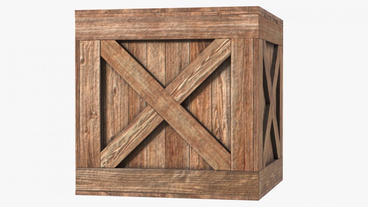 3D model Old Wooden Shipping Crate