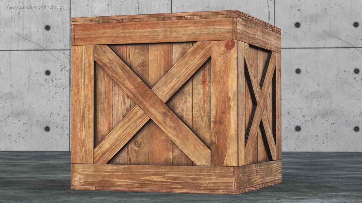 3D model Old Wooden Shipping Crate