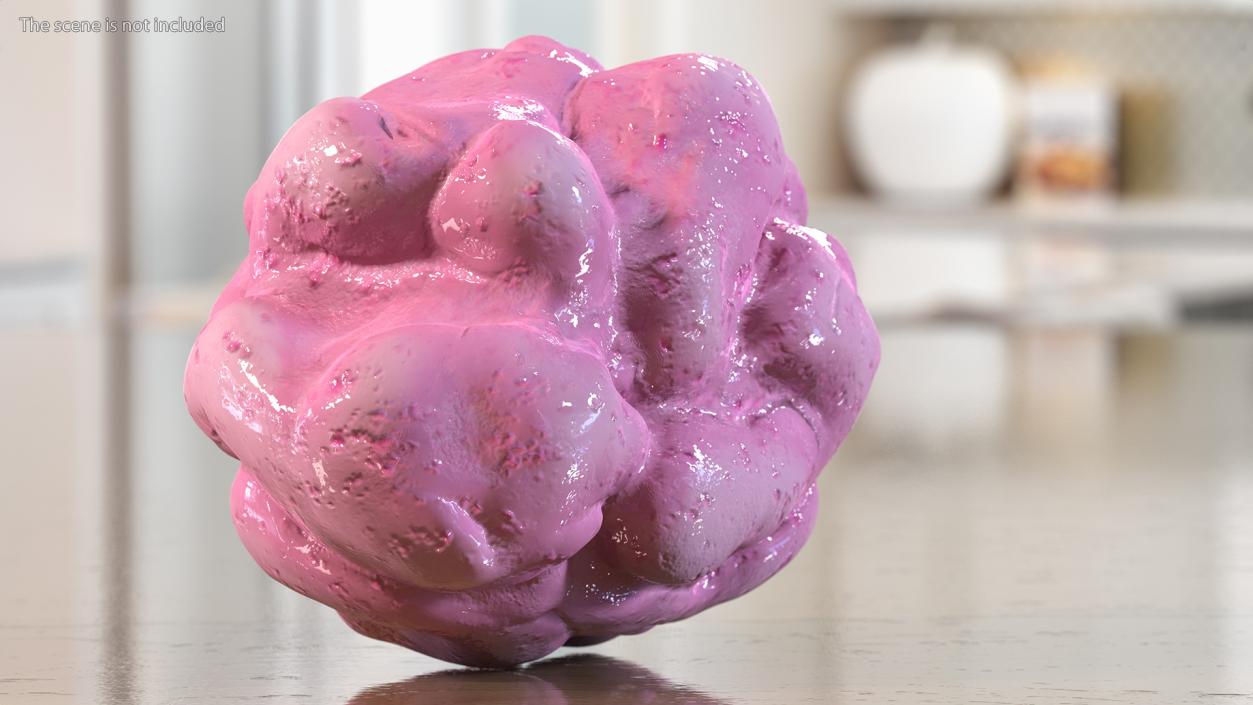 Chewed Bubble Gum Pink 3D