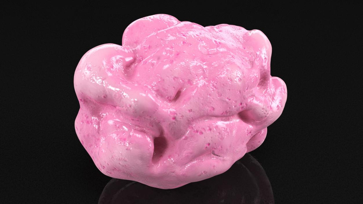 Chewed Bubble Gum Pink 3D