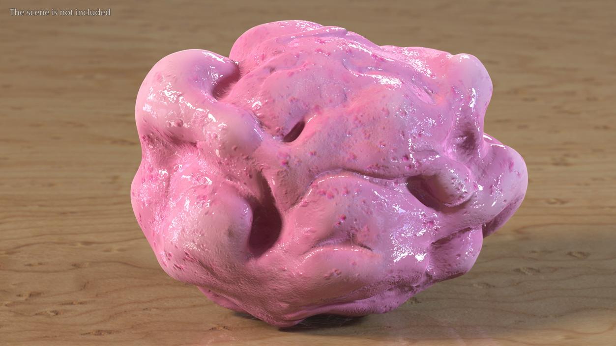 Chewed Bubble Gum Pink 3D