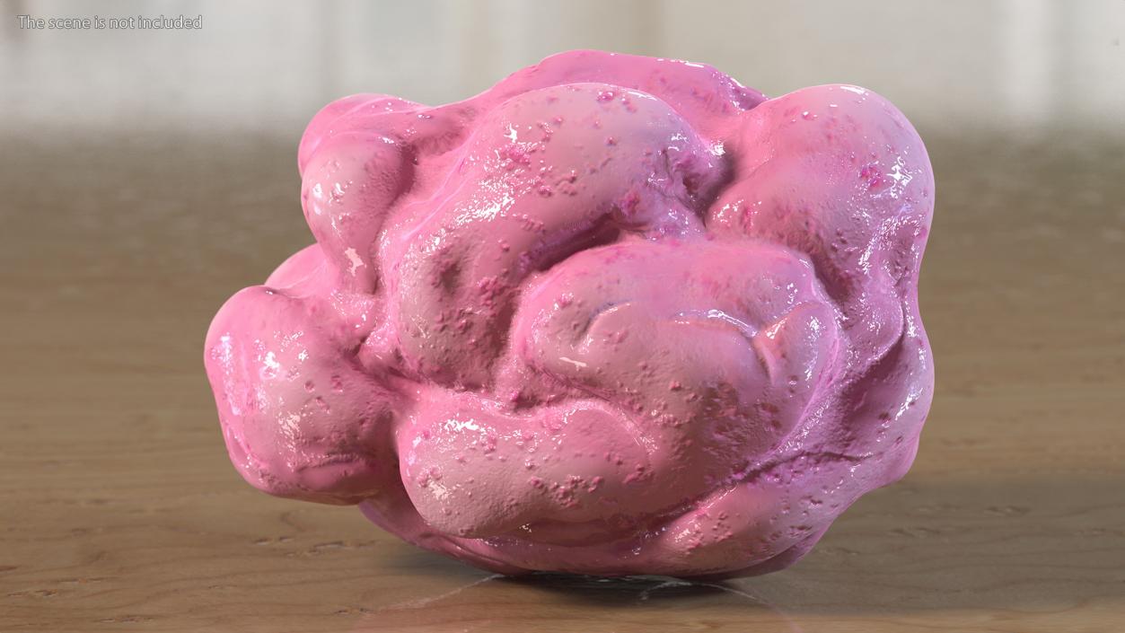 Chewed Bubble Gum Pink 3D