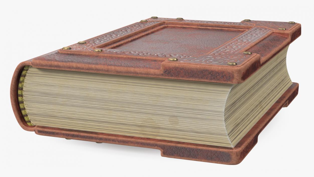 Ornate Book Closed Brown 3D model