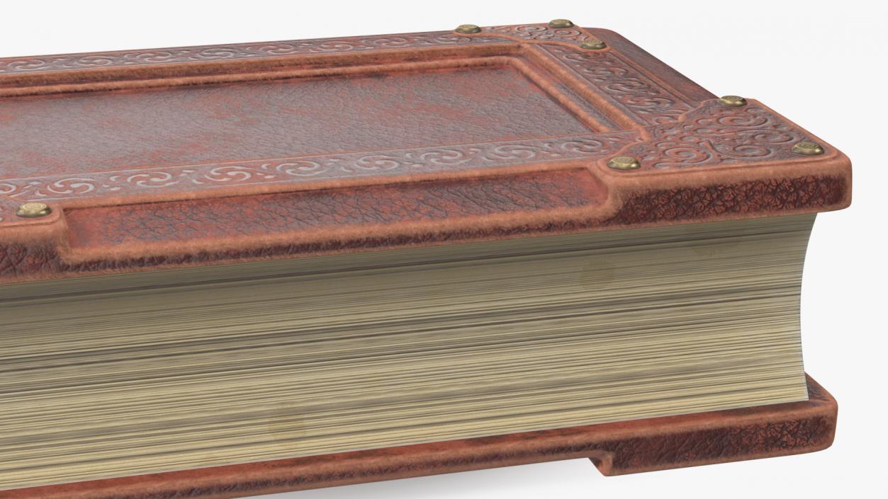 Ornate Book Closed Brown 3D model