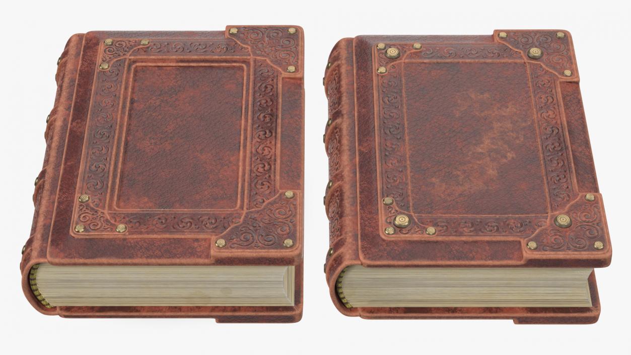 Ornate Book Closed Brown 3D model