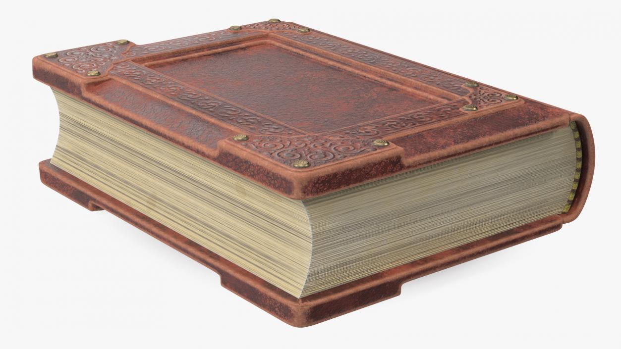 Ornate Book Closed Brown 3D model