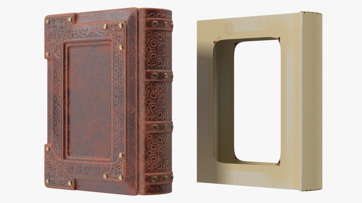 Ornate Book Closed Brown 3D model