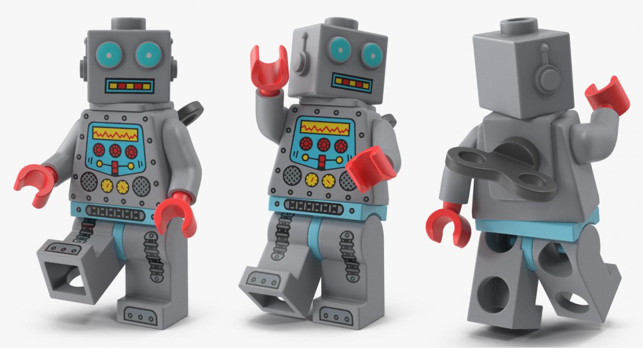 3D Lego Robot Minifigure