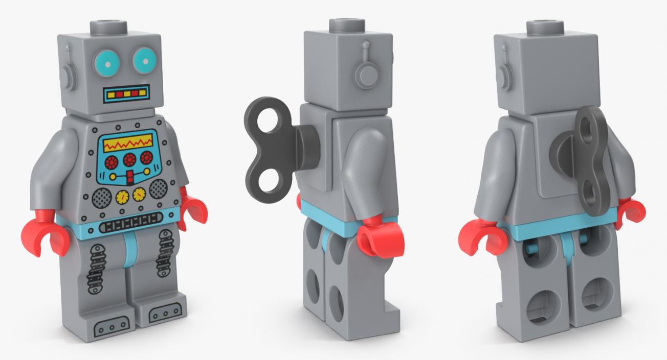 3D Lego Robot Minifigure