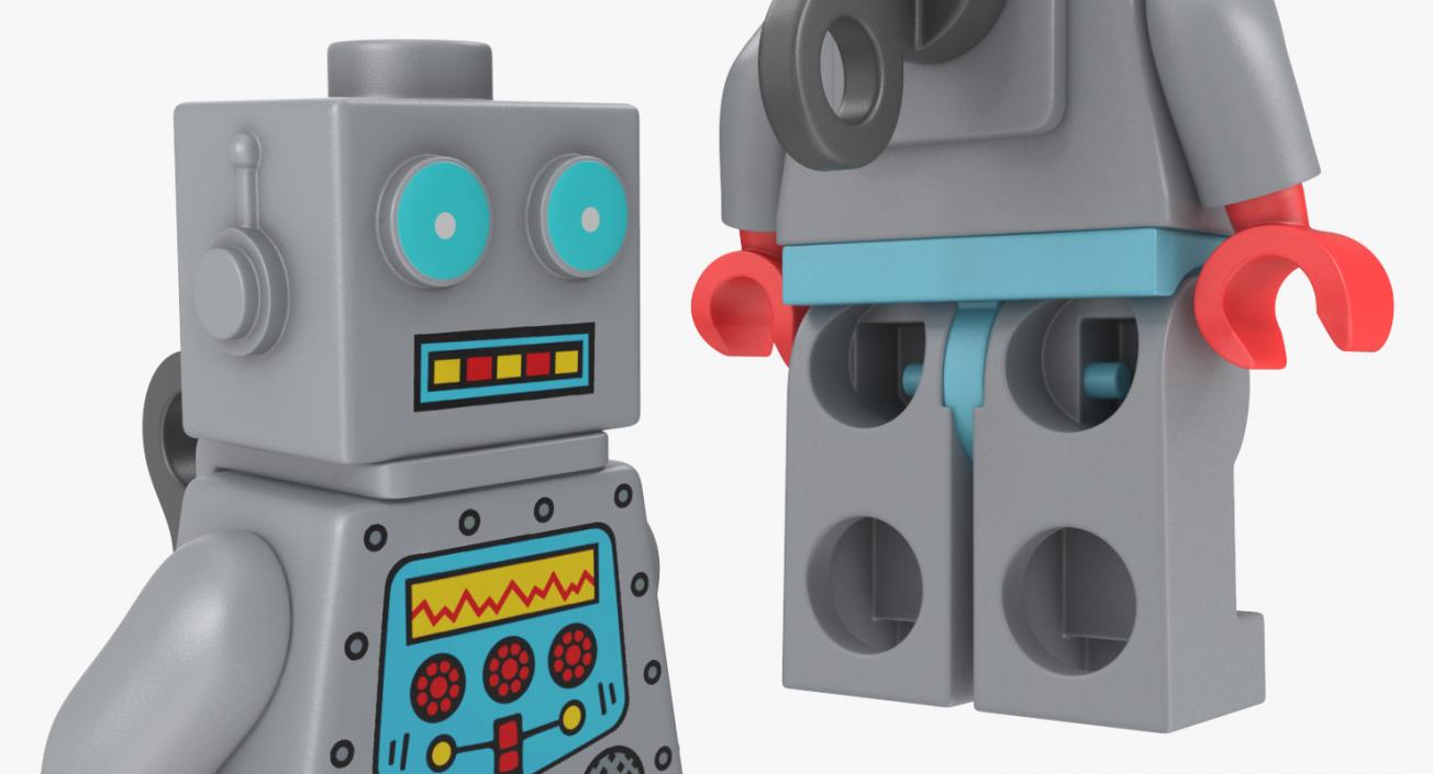 3D Lego Robot Minifigure