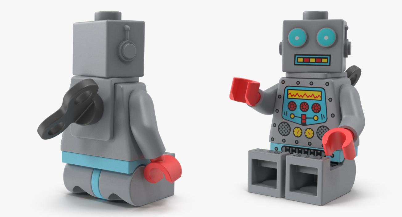 3D Lego Robot Minifigure