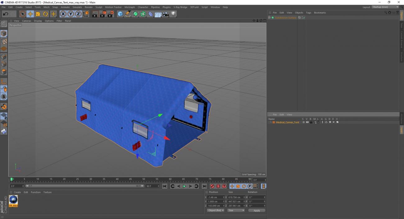 Medical Canvas Tent 3D model