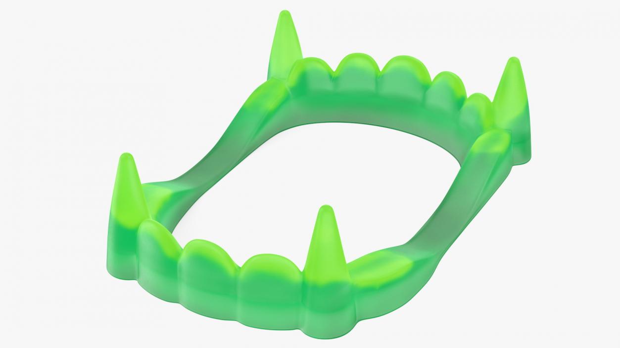 3D Vampire Teeth Green Rigged