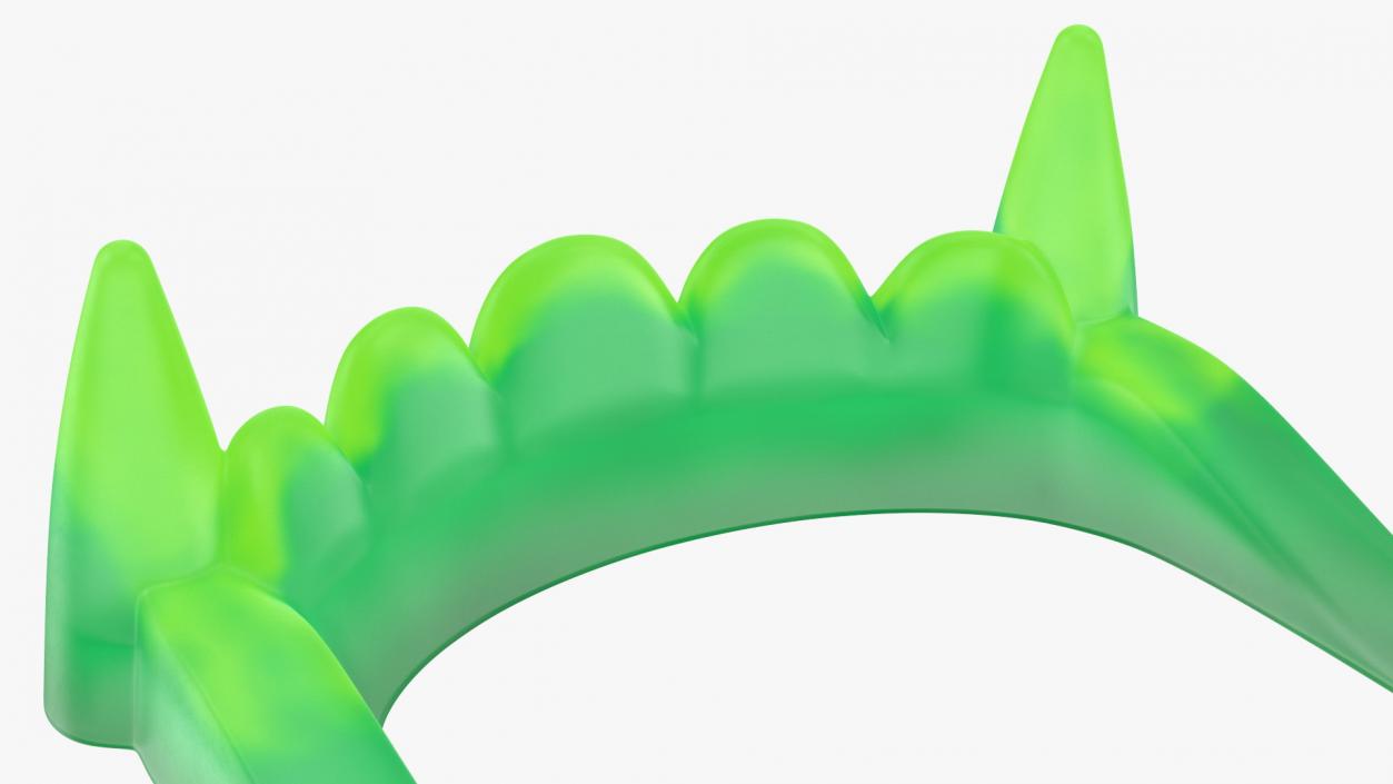 3D Vampire Teeth Green Rigged