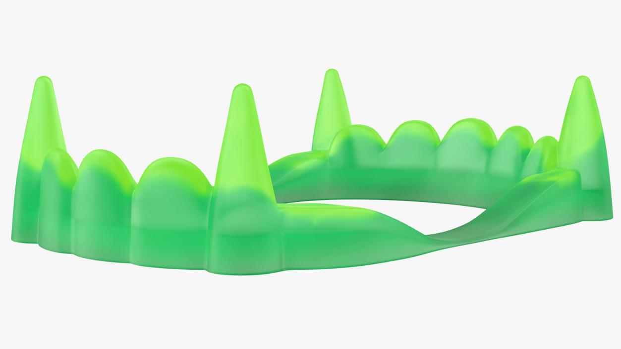 3D Vampire Teeth Green Rigged