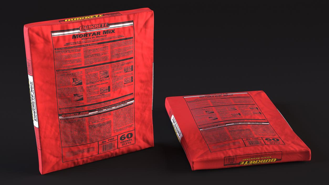 3D model Cement Packaging Quikrete 50 Lb Red