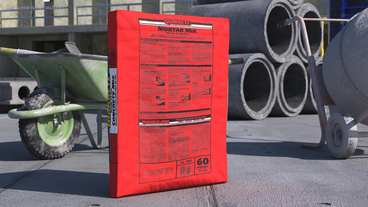 3D model Cement Packaging Quikrete 50 Lb Red