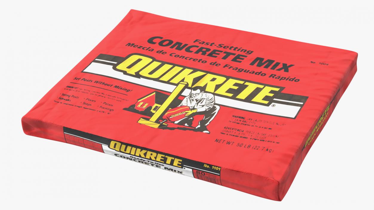 3D model Cement Packaging Quikrete 50 Lb Red