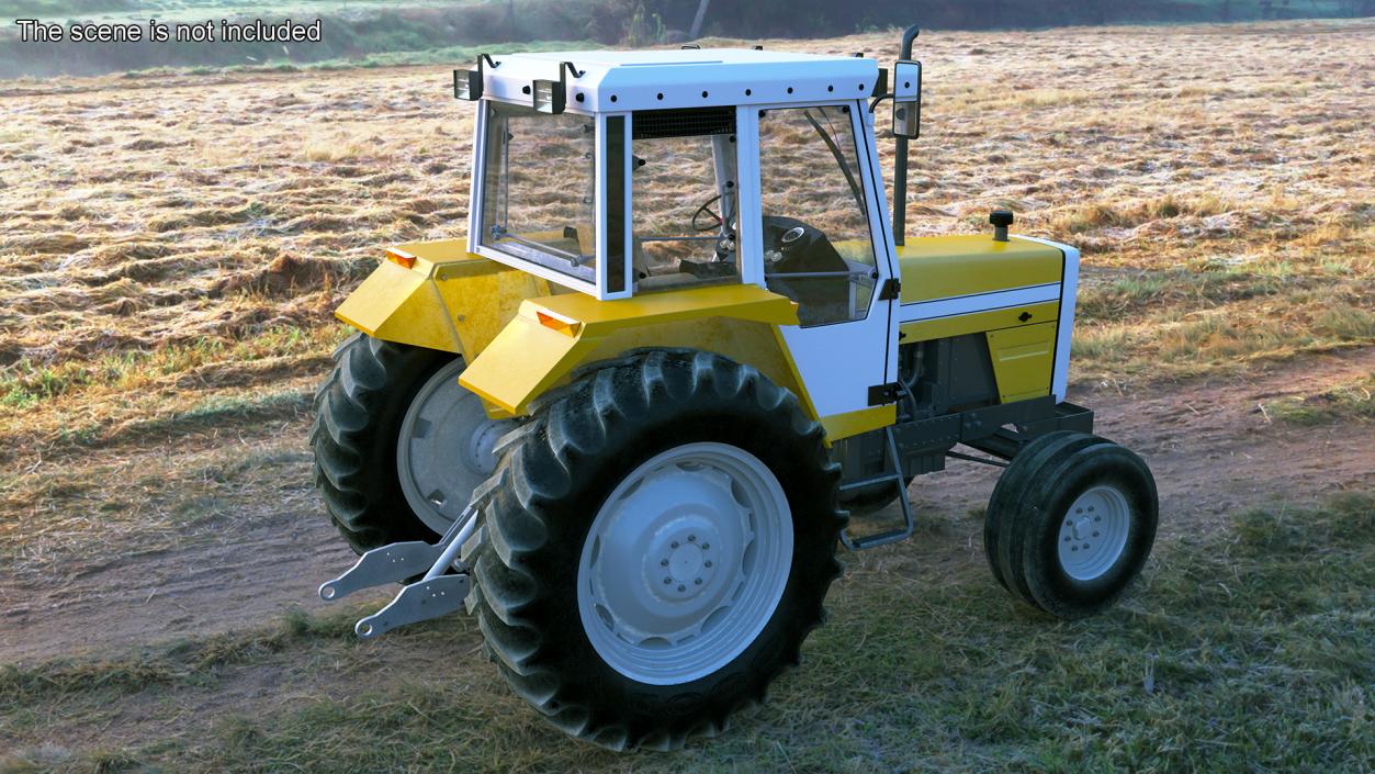 3D Farm Tractor Rigged for Cinema 4D model