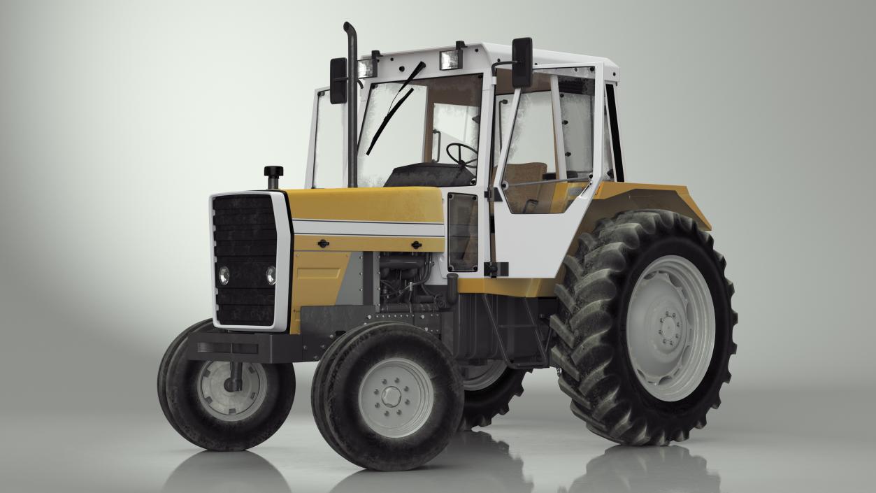 3D Farm Tractor Rigged for Cinema 4D model